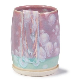 SW-150 Celadon Bloom Under SW-251 Pink Opal Stoneware Combination